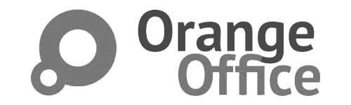 Orange office zwartwit